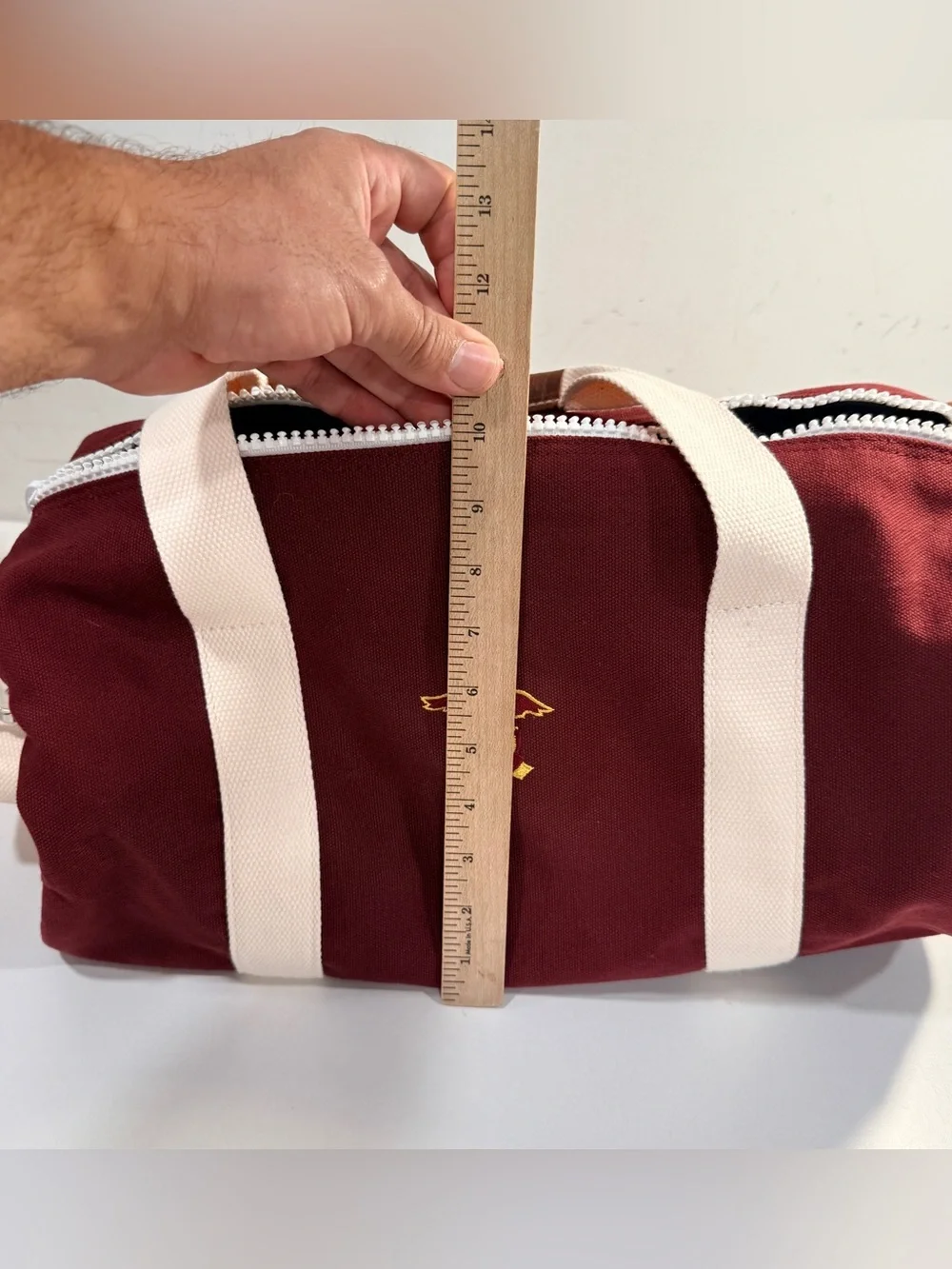 Hudson Sutler Canvas Duffel Bag MVRCS 1998 Classic Burgundy Khaki Weekender